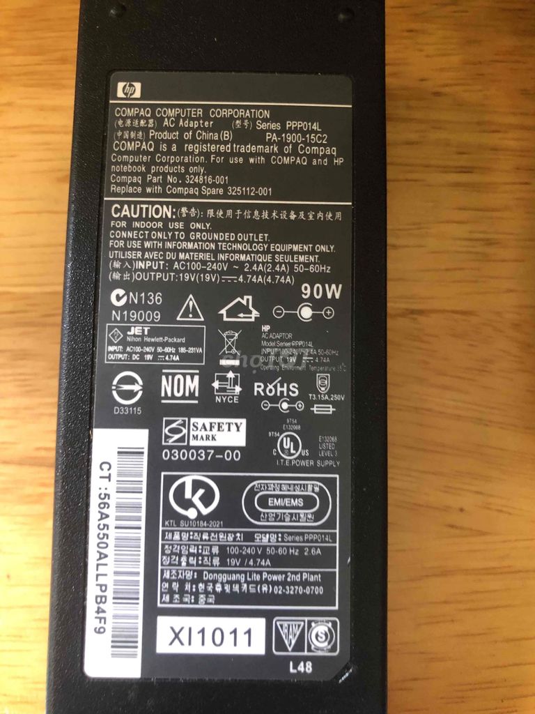 (Đọc kỹ mô tả)Sạc laptop HP 90W đã qua sử dụng. Mua bán Laptop tại Quận Ninh Kiều Cần Thơ được đăng bởi Famiesta hình 1