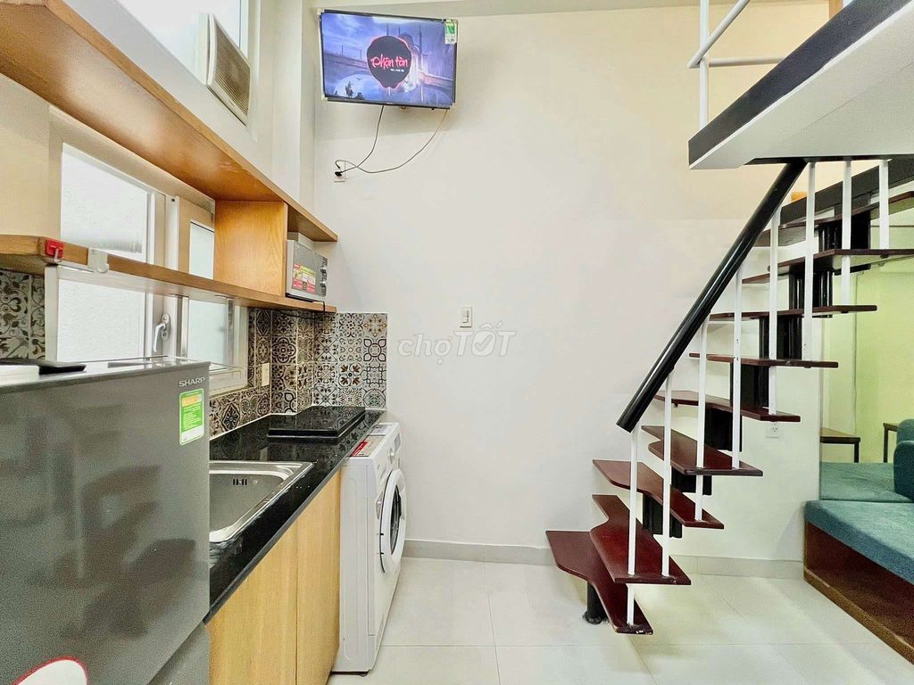 Khai trương căn hộ duplex full nội thất máy giặt riêng gần Cầu Công Lý