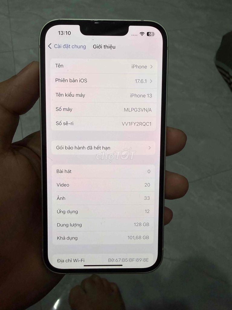 Apple iPhone 13 128GB Trắng VN/A. Mua bán Điện thoại tại Huyện Bình Chánh Tp Hồ Chí Minh được đăng bởi Tuyên Phạm Ph hình 1