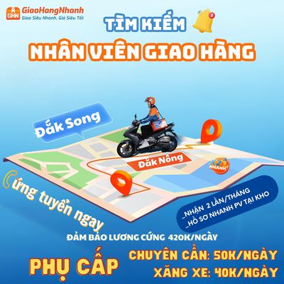 Chạy Đơn Mệt Nghỉ, Thu Nhập Cực Khủng Tại Đắk Song. Việc làm tại Huyện Đắk Song Đắk Nông được đăng bởi Tên chưa cung cấp