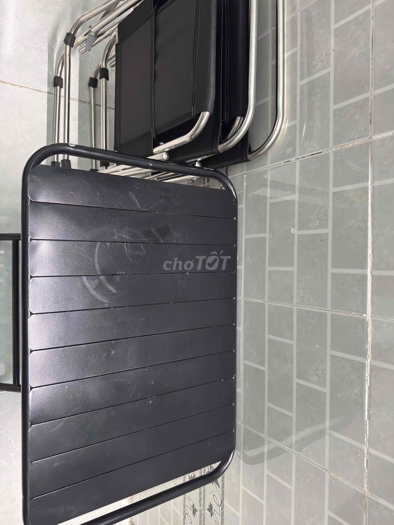 Ghế xếp kim loại vải Đen. Mua bán Bàn ghế tại Thành phố Dĩ An Bình Dương được đăng bởi Khánh hình 1