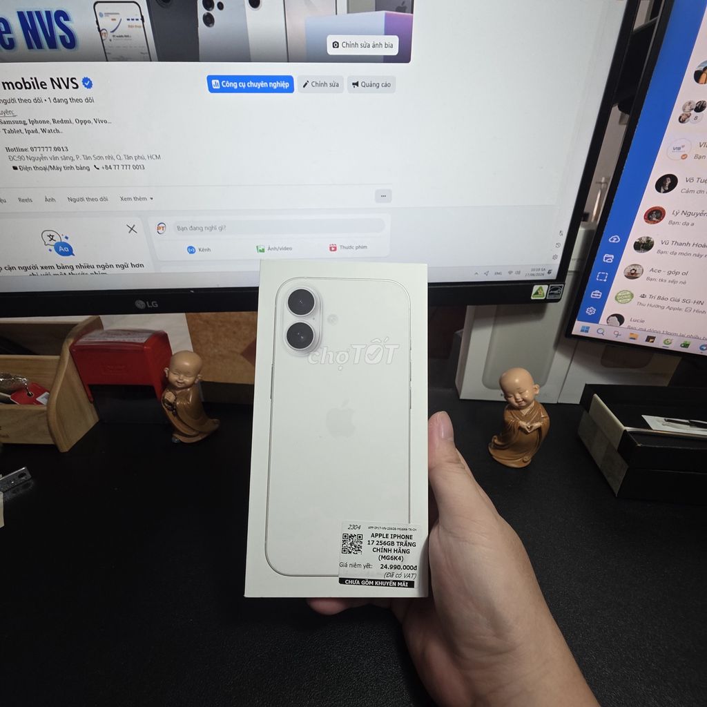 iPhone 17 thường, 256GB Trắng Việt Nam Mới bh12th. Mua bán Điện thoại tại Quận Tân Phú Tp Hồ Chí Minh được đăng bởi Phạm Đình Duy hình 1