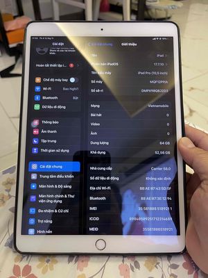 Ipad pro 10.5inch - 64gb 3G + Wifi. Mua bán Máy tính bảng tại Quận Gò Vấp Tp Hồ Chí Minh được đăng bởi Tony