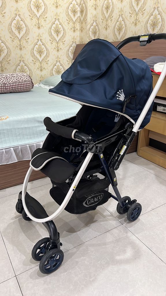 Thanh lý xe đẩy Graco Citilie R màu xanh mới 92%