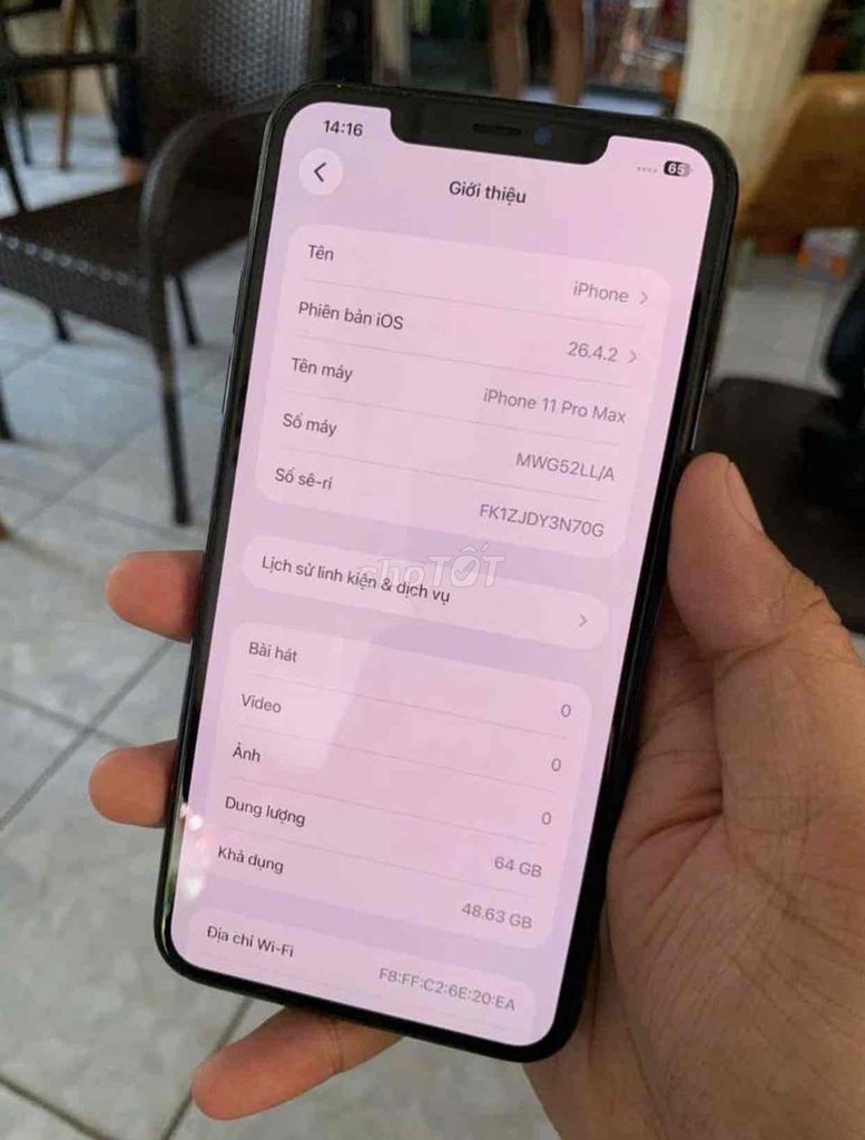 iPhone 11 Pro Max 64GB Đen. Mua bán Điện thoại tại Quận Thốt Nốt Cần Thơ được đăng bởi Đắng Cay Cuộc Đời hình 1