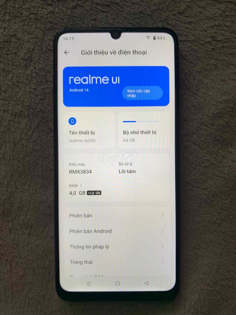 Cần bán Realme Note 50 màu đen bạc rất đẹp