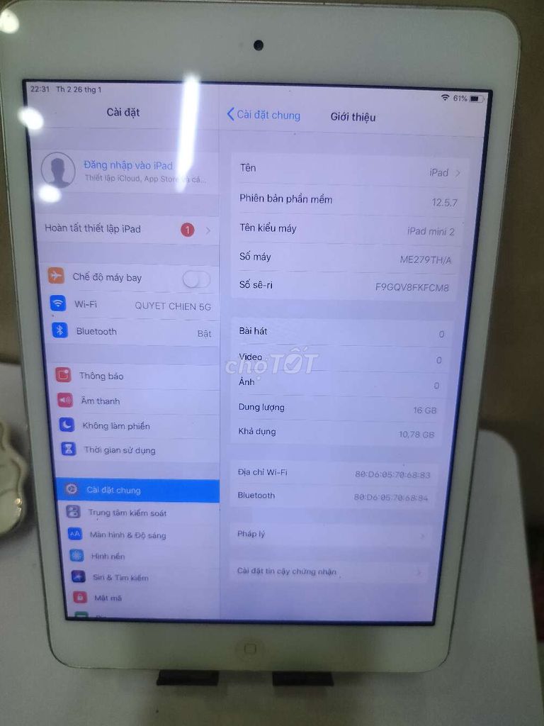 Apple iPad mini 2 16GB Bạc. Mua bán Máy tính bảng tại Quận Gò Vấp Tp Hồ Chí Minh được đăng bởi Quyet hình 1