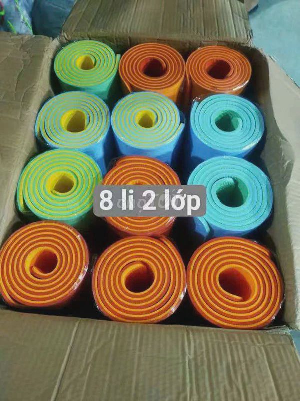Thảm tập yoga mút xốp 2 lớp. Mua bán Đồ thể thao, Dã ngoại tại Quận Bắc Từ Liêm Hà Nội được đăng bởi thể thao hn hình 1