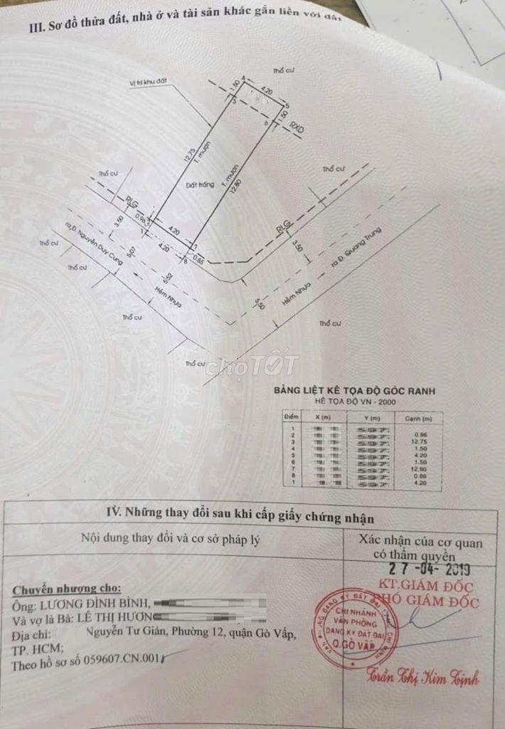 Bán 🏠 Hẻm xe hơi, gần MT Quang Trung, 4,2x15m, 4 tầng,