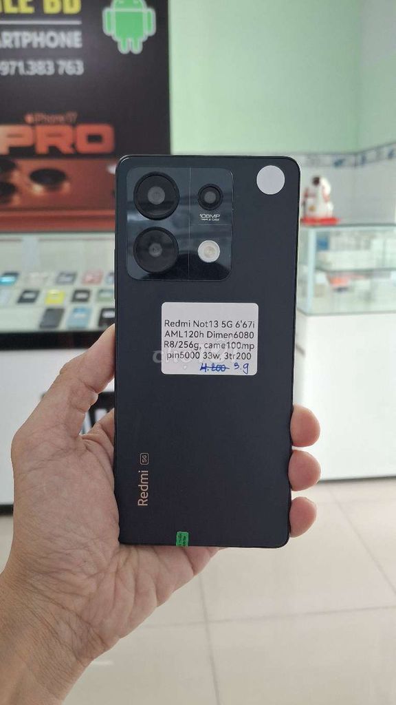 Xiaomi Redmi Note 13 5G Đen 8GB/256GB. Mua bán Điện thoại tại Thành phố Thủ Dầu Một Bình Dương được đăng bởi TTMobileBD hình 1