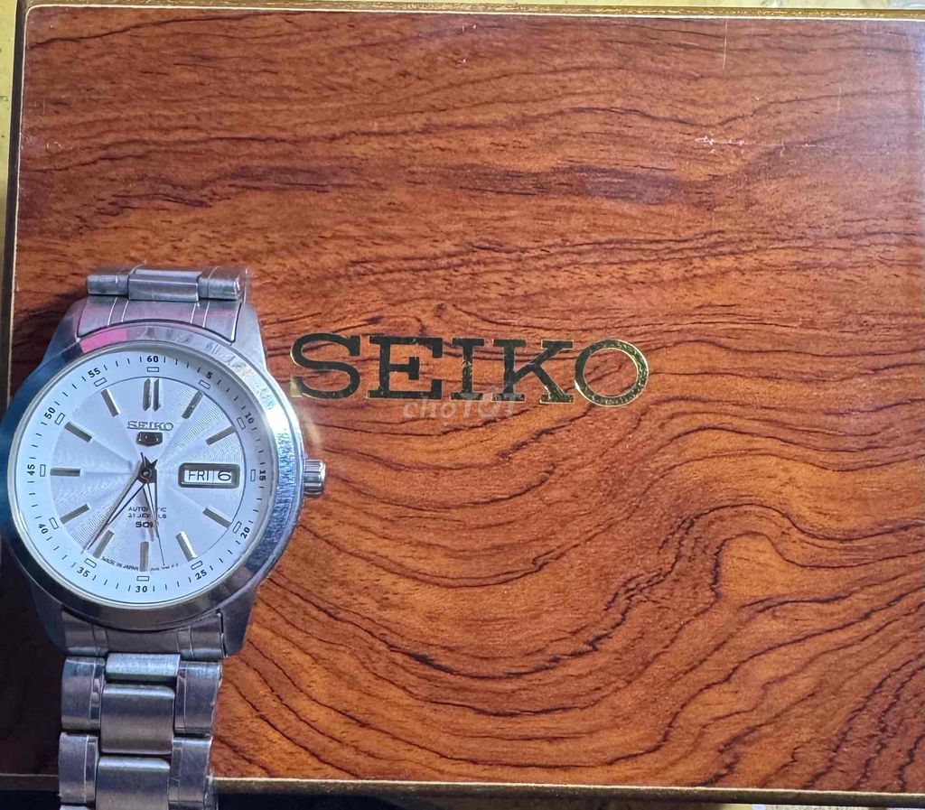 Đồng hồ Seiko Cơ Kim loại Bạc Đã qua sử dụng. Mua bán Đồng hồ tại Huyện Châu Thành Bến Tre được đăng bởi An Le binh hình 1