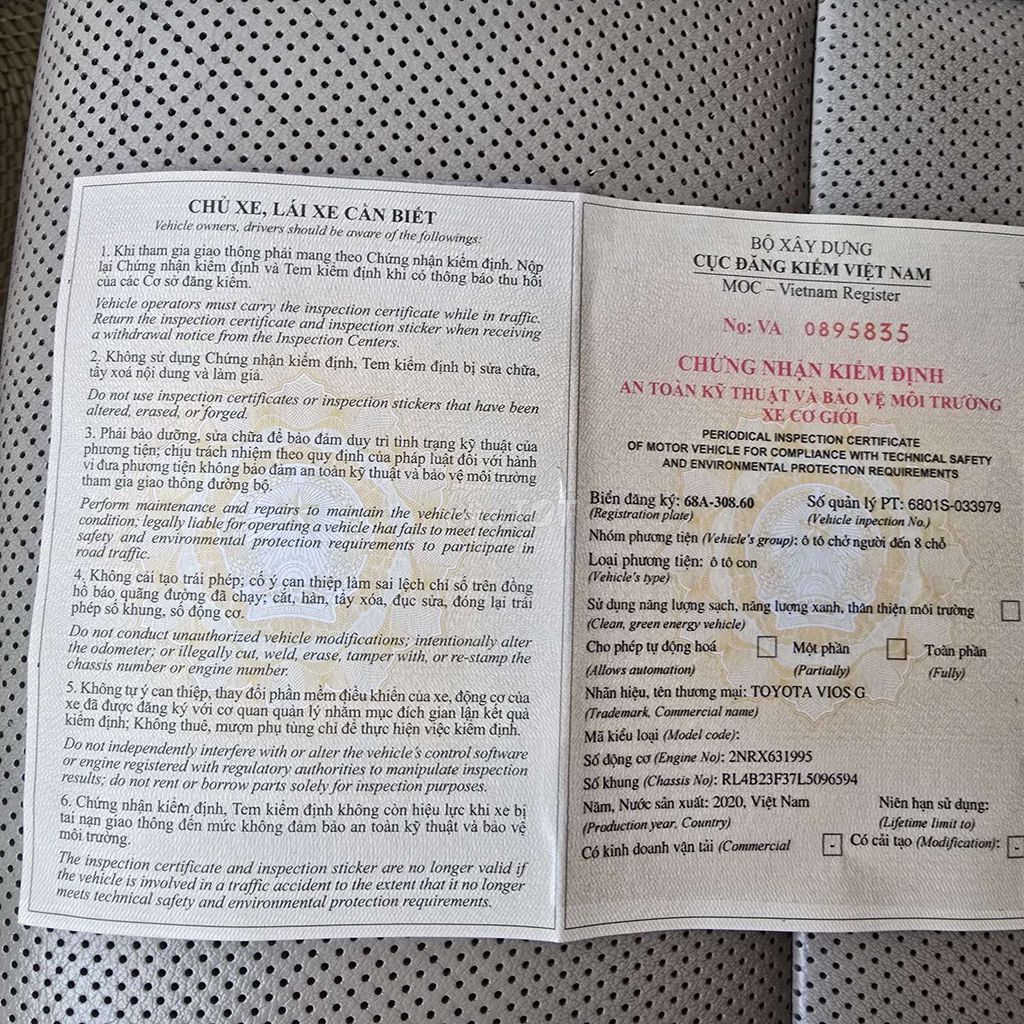 Bán xe Vios 2020 1.5G - 90000 km. Mua bán Ô tô tại Thành phố Rạch Giá Kiên Giang được đăng bởi Tiếp Anh hình 4