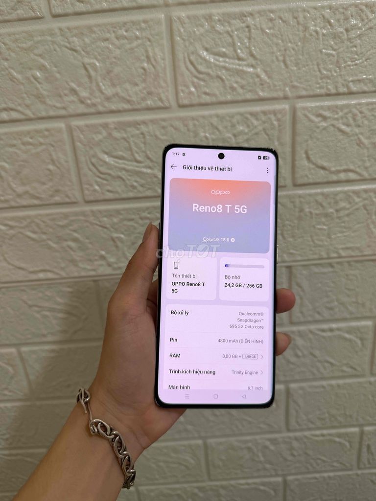 Oppo Reno8 T 5G ram8/256gb fuII chức năg. Mua bán Điện thoại tại Thành phố Thủ Đức Tp Hồ Chí Minh được đăng bởi Nguyễn Duy hình 1