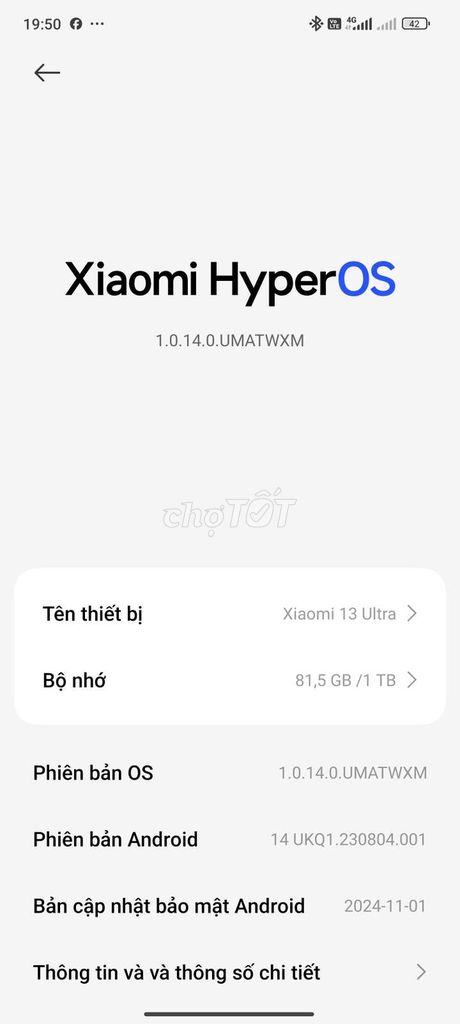 Xiaomi 13 Ultra 16 1TB  cần gl qua iPhone ngang