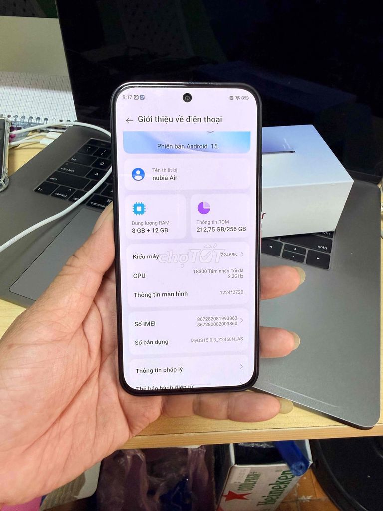 Nubia Air 5G 8GB/256GB Đen full box bh 10-11-27. Mua bán Điện thoại tại Quận 6 Tp Hồ Chí Minh được đăng bởi Ryan Huynh hình 1