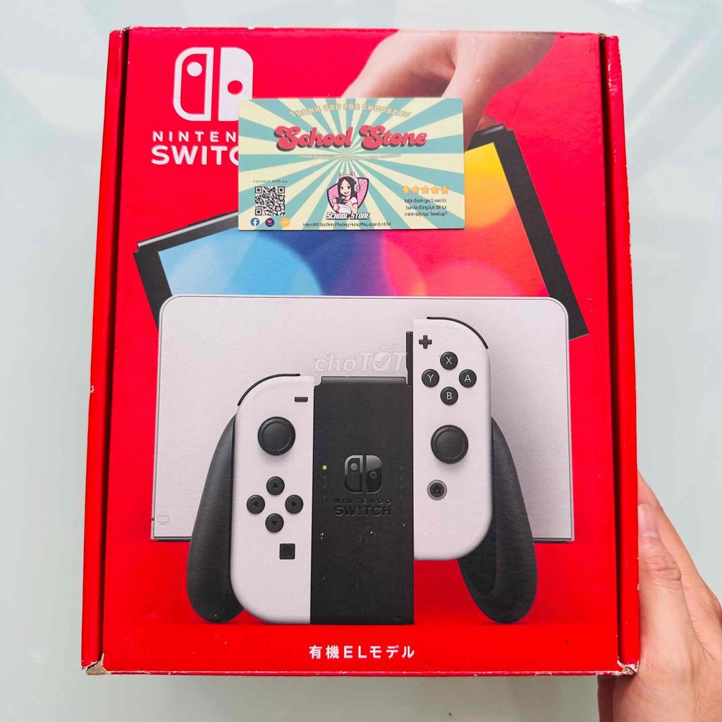 Nintendo Switch OLED Trắng Likenew 99%. Mua bán Thiết bị chơi game tại Quận 8 Tp Hồ Chí Minh được đăng bởi school stone hình 1