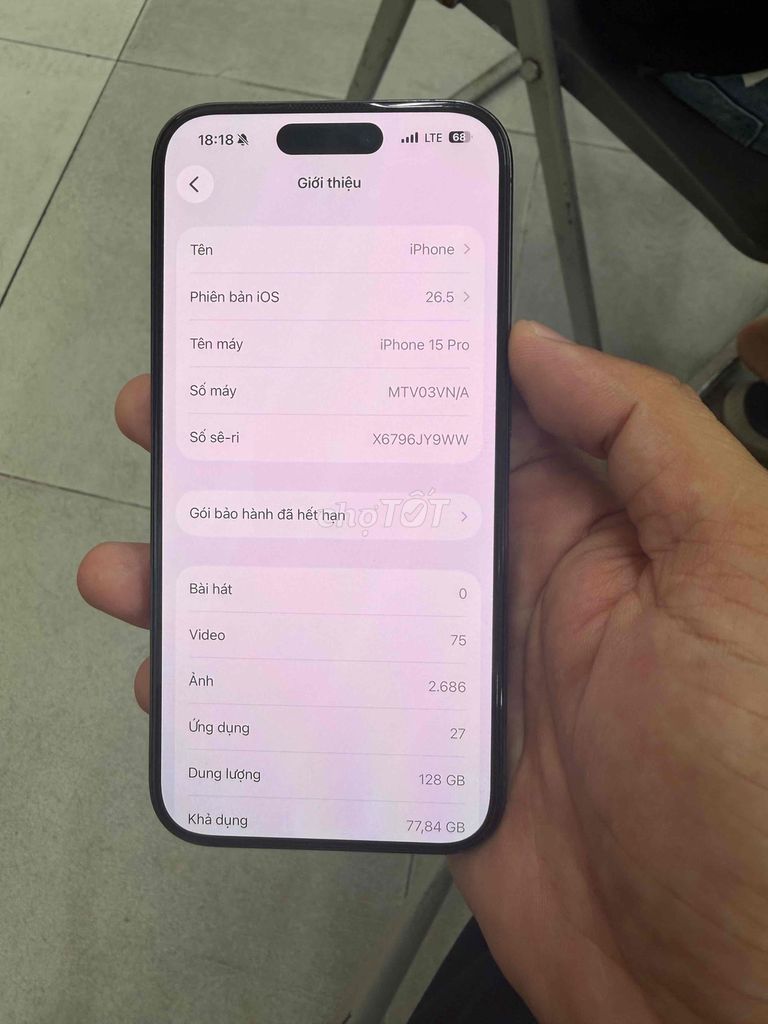 Apple iPhone 15 Pro 128GB. Mua bán Điện thoại tại Quận 7 Tp Hồ Chí Minh được đăng bởi Giang hình 1