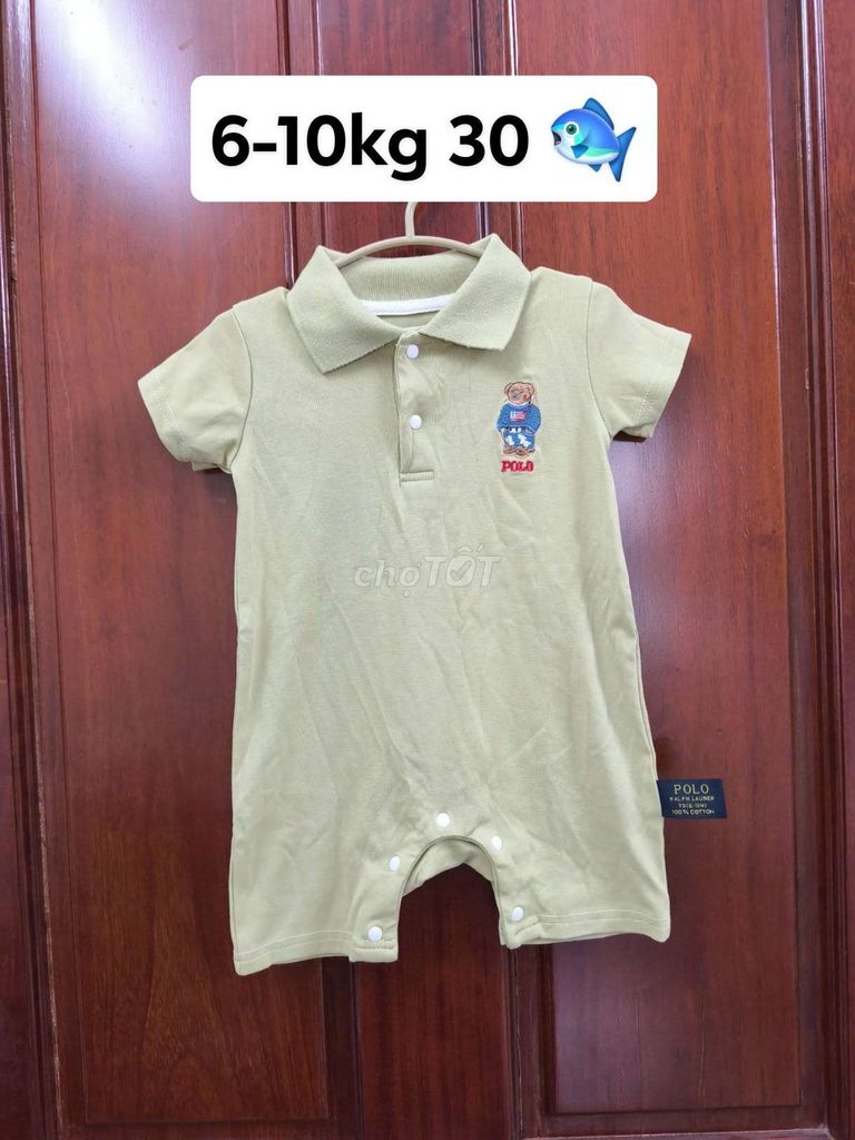 Áo liền quần trẻ em Polo Cotton 6-10kg. Mua bán Mẹ và bé tại Quận 12 Tp Hồ Chí Minh được đăng bởi Bé Siêu Nhân hình 1