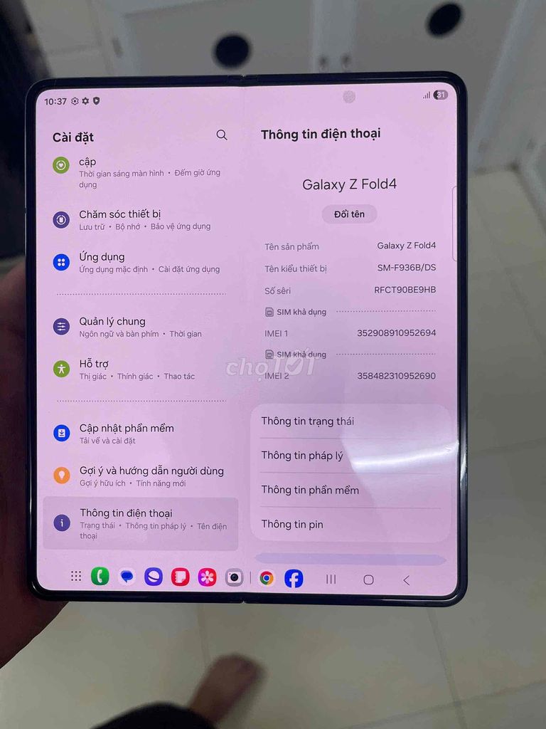Samsung Galaxy Z Fold4 512GB Đen 2 SIM. Mua bán Điện thoại tại Huyện Hóc Môn Tp Hồ Chí Minh được đăng bởi Tuấn  hình 1