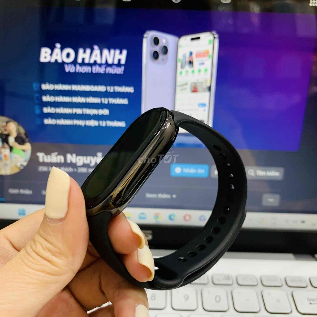 Đồng hồ xiaomi watch band 8 đen máy đẹp