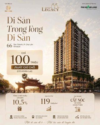 LEGACY 66 – DI SẢN GIỮA LÒNG CHỢ LỚN  Legacy 66 là dự án căn hộ cao cấ