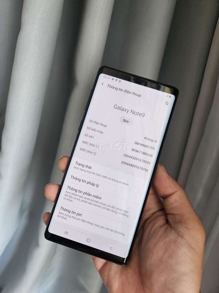 Samsung Note9 128GB Like New 99%. Mua bán Điện thoại tại Quận 8 Tp Hồ Chí Minh được đăng bởi Phan Minh Tân hình 1