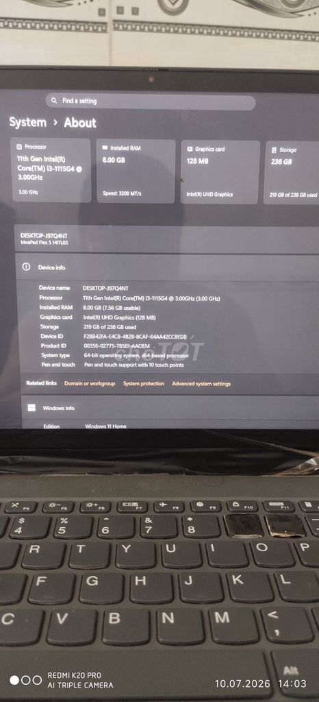 HP i3 th11 8GB/256GB SSD Windows 11 Home. Mua bán Laptop tại Thành phố Biên Hòa Đồng Nai được đăng bởi Hội Đồ Điện Tử hình 1