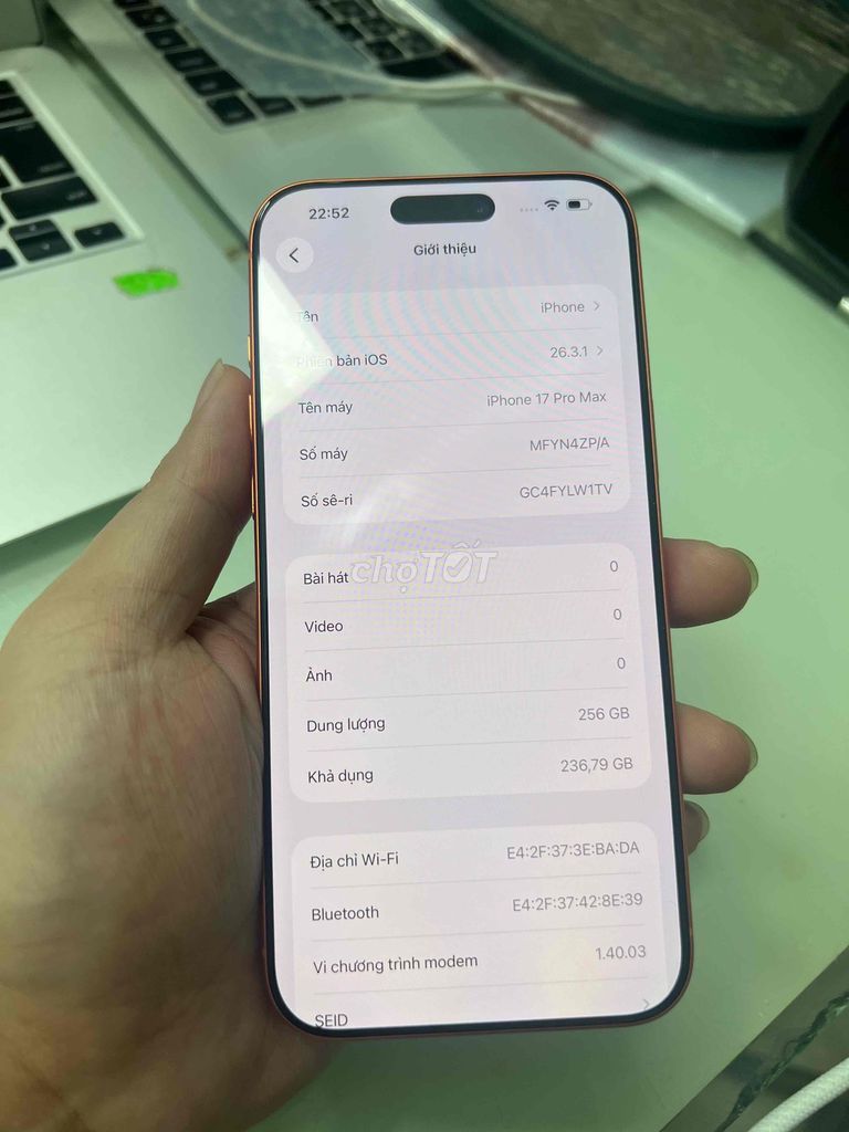 iPhone 17 Pro Max 256GB Cam. Mua bán Điện thoại tại Quận 7 Tp Hồ Chí Minh được đăng bởi Khánh hình 1