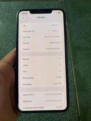 Apple iPhone 11 Pro Max 64GB Xám