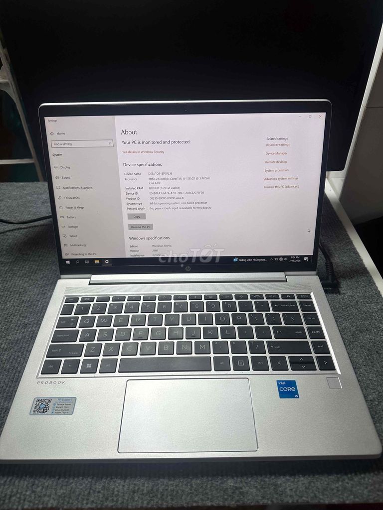 HP 440G8 I5-1135G7 14 inch 16GB/256GB Bạc. Mua bán Laptop tại Thành phố Sóc Trăng Sóc Trăng được đăng bởi LAPTOP PC LÂM hình 1