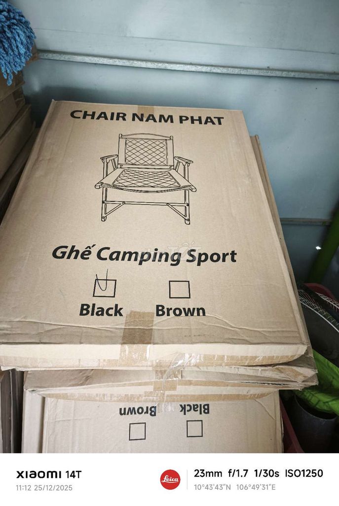 Ghế cắm trại Nam Phát Đen, Nâu Bền bỉ