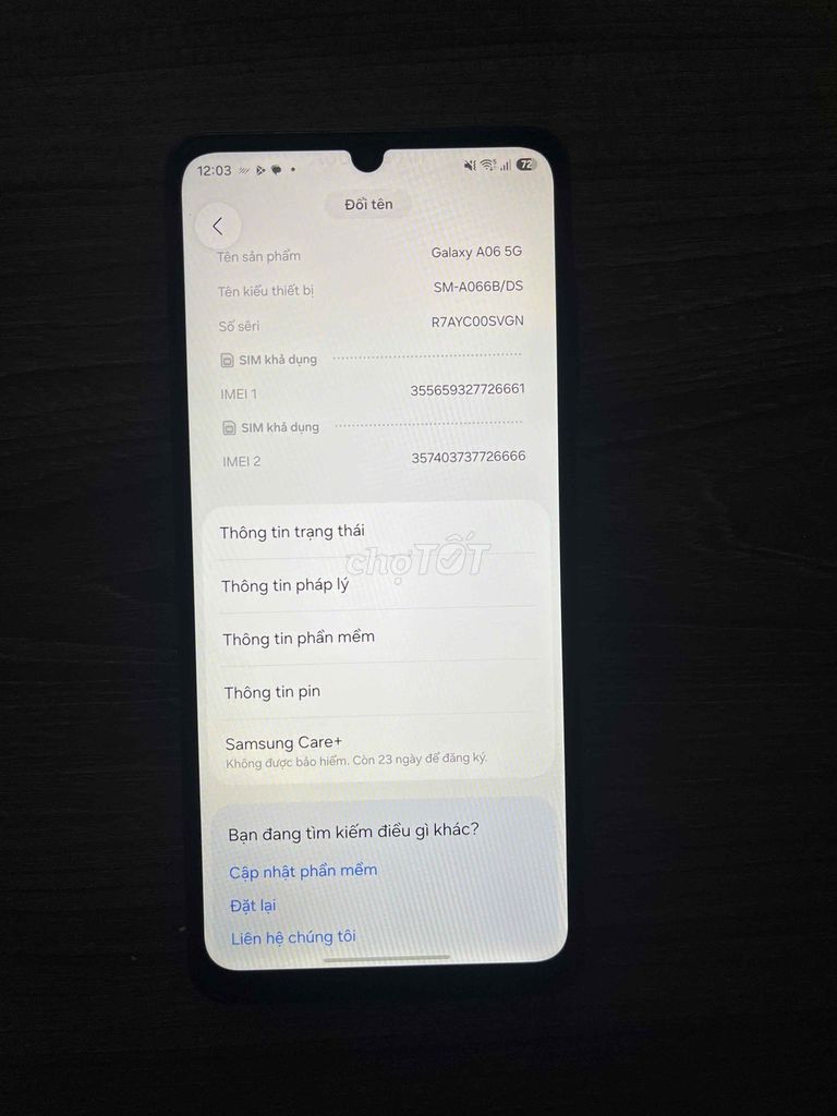 Samsung Galaxy A06 5G Đen. Mua bán Điện thoại tại Quận 8 Tp Hồ Chí Minh được đăng bởi 1.Hoàng An hình 1