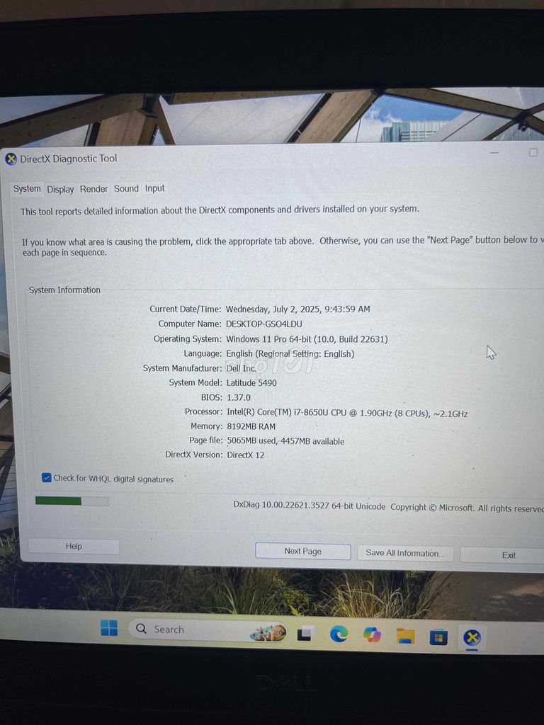 Dell latitude 5490, i7, đời 8, máy mới keng