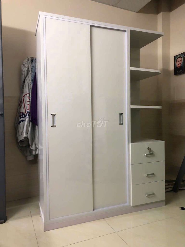 TỦ NHỰA ĐÀI LOAN CỬA LÙA 2 CÁNH 1 KỆ MÀU TRẮNG . Mua bán Tủ, kệ gia đình tại Thành phố Biên Hòa Đồng Nai được đăng bởi Phương hoa hình 1