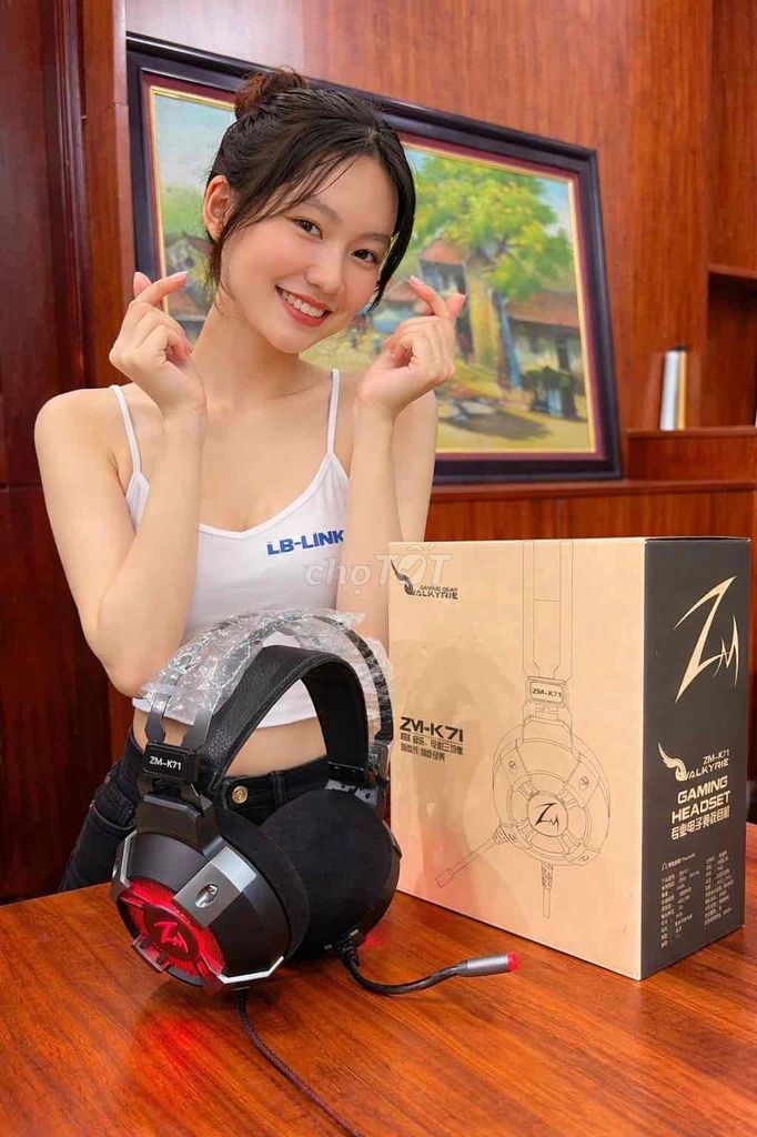 Tai nghe chơi game ZM-K71 Valkyrie Đen. Mua bán Tivi, Âm thanh tại Quận Sơn Trà Đà Nẵng được đăng bởi Roman hình 1