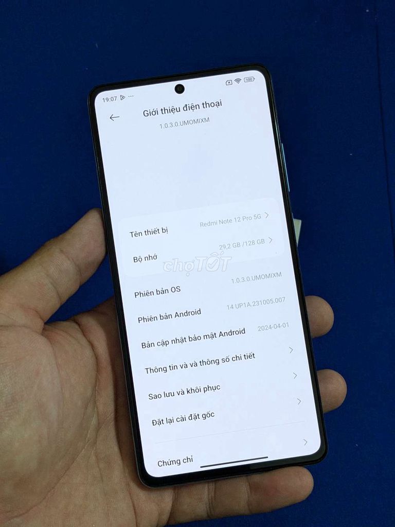 Xiaomi Redmi Note 12 Pro + Sạc Cáp 67w.Rom Quốc Tế