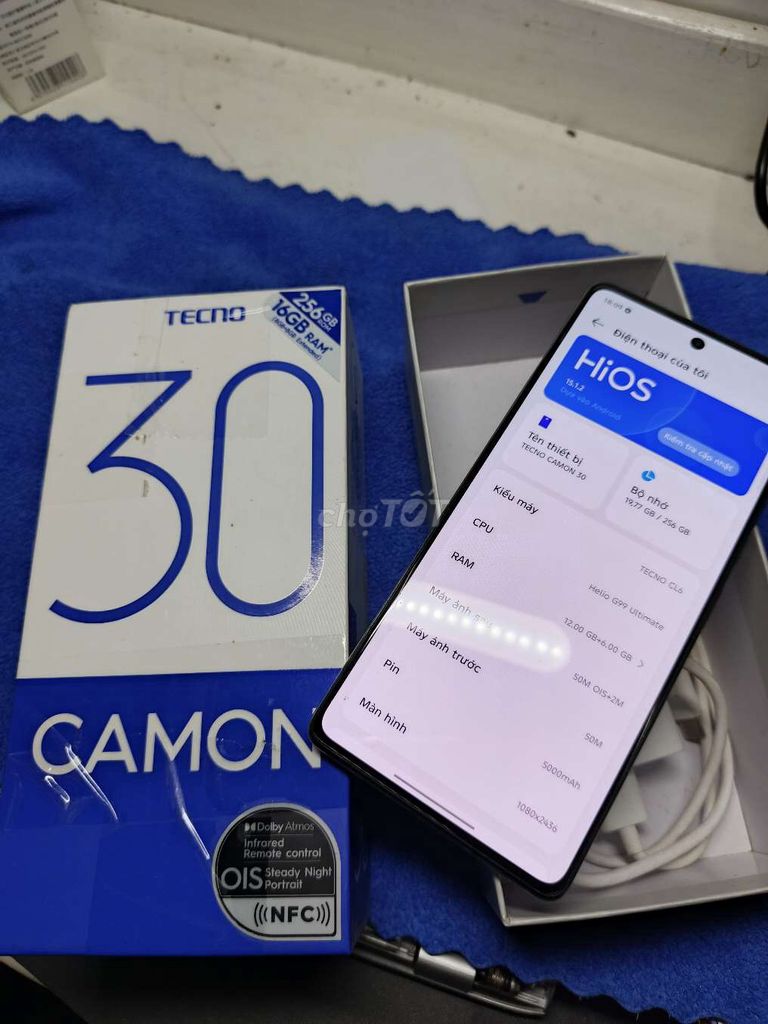 Tecno Camon fullbox 12/256 có gl. Mua bán Điện thoại tại Huyện Châu Thành Bến Tre được đăng bởi Bình hình 1