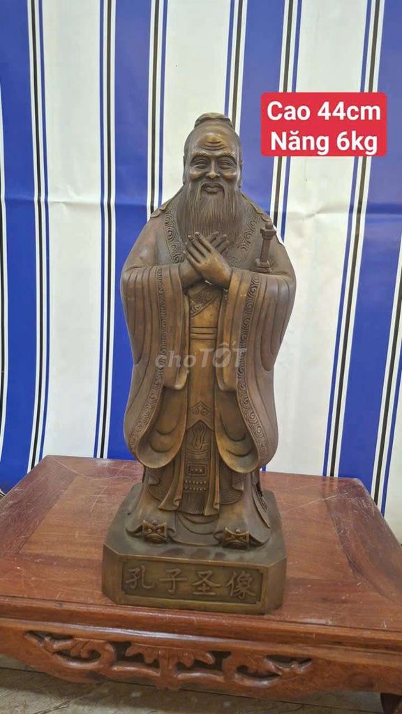Tượng Đồng Khương Tử Nha 44cm. Mua bán Đồ sưu tầm, đồ cổ tại Huyện Hóc Môn Tp Hồ Chí Minh được đăng bởi Đồ Đồng Thanh Luyện hình 1