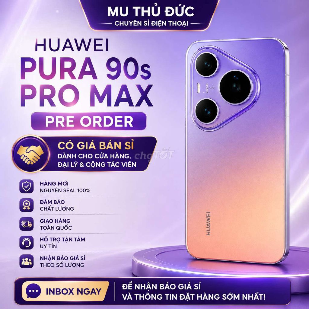 Huawei Pura 90S Pro Max 5G (12+512GB)Quốc Tế HK. Mua bán Điện thoại tại Thành phố Thủ Đức Tp Hồ Chí Minh được đăng bởi Mu Android Thủ Đức HCM hình 1