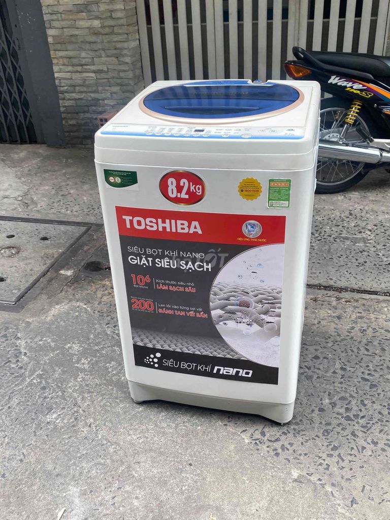 Máy giặt Toshiba 8.2kg cửa trên đẹp dùng tốt. Mua bán Máy giặt tại Quận Tân Phú Tp Hồ Chí Minh được đăng bởi MẠNH CƯỜNG hình 1