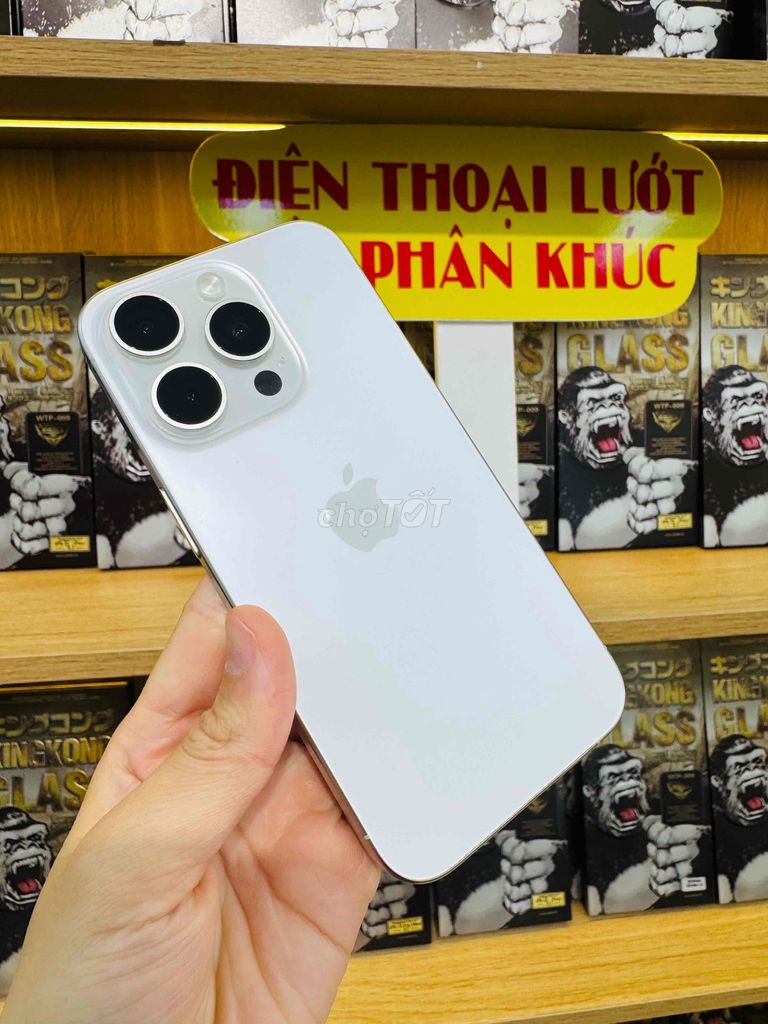 🔥iphone  15Pro 256GB Trắng hình thức 99% 🔋90 🔥