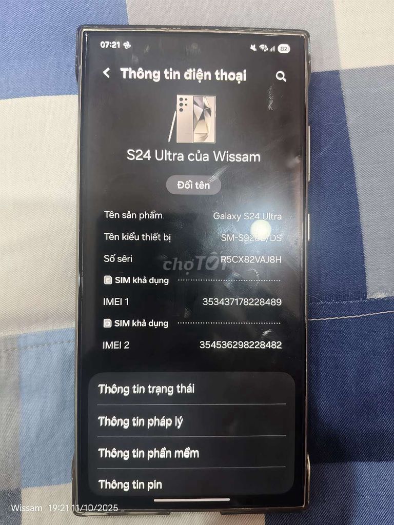 Samsung S24 Ultra 256G. Mua bán Điện thoại tại Huyện Cần Đước Long An được đăng bởi Wissam Lu hình 1