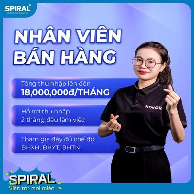 Nhân viên tư vấn bán hàng điện thoại Honor. Việc làm tại Huyện Thới Bình Cà Mau được đăng bởi Tuyển dụng nhân sự