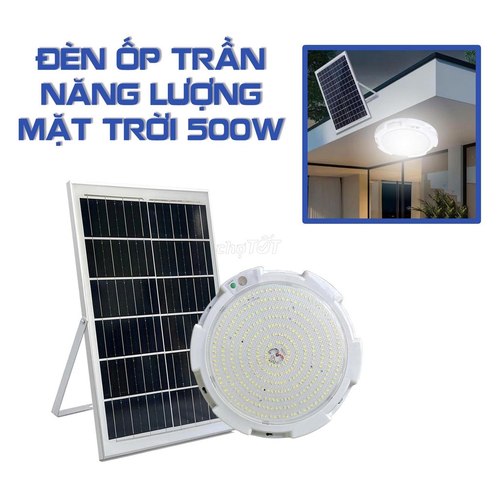 Đèn ốp trần 500W Năng lượng mặt trời. Mua bán Đèn tại Quận 10 Tp Hồ Chí Minh được đăng bởi Chuyên cung cấp đèn năng lượng mặt trời hình 1