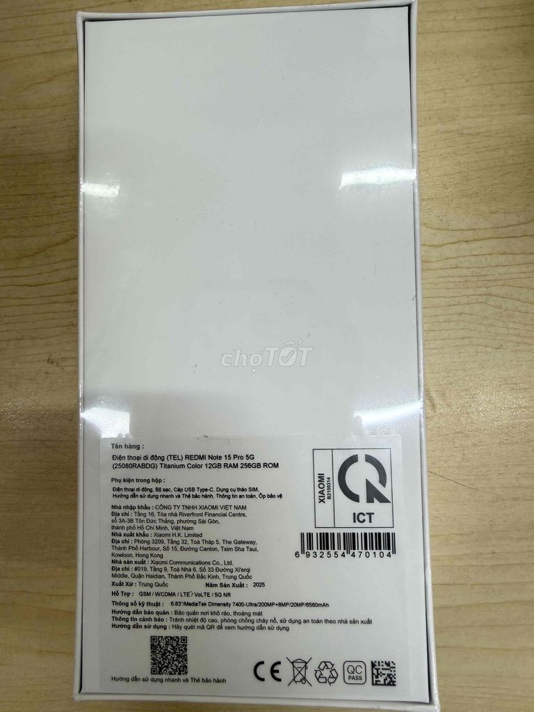 Xiaomi Redmi Note 15 Pro 5G 256GB. Mua bán Điện thoại tại Quận Tân Phú Tp Hồ Chí Minh được đăng bởi Quang hình 1