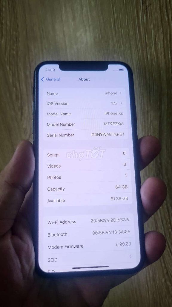 iphone XS quốc tế 64gb. Đẹp. Pin 100.