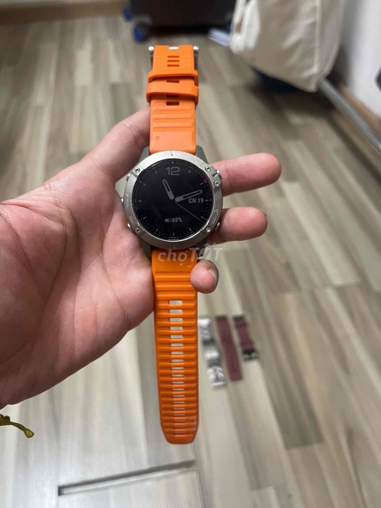 Đồng hồ garmin fenix 6 SAFFHIRE TITANIUM