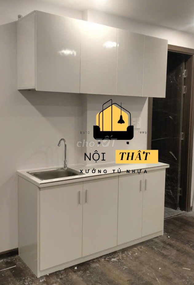 Tủ bếp Nhựa Đài Loan Trắng Tủ bếp nhựa. Mua bán Tủ, kệ gia đình tại Thị xã Tân Uyên Bình Dương được đăng bởi Cửa Hàng Nội Thất hình 1
