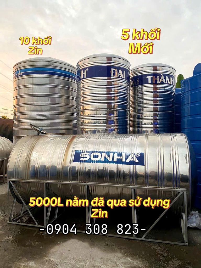 Bồn nước Sơn Hà Inox 5000L đã qua sử dụng. Mua bán Nội thất, đồ gia dụng khác tại Huyện Củ Chi Tp Hồ Chí Minh được đăng bởi Bồn Nước Giá rẻ HCM  hình 1
