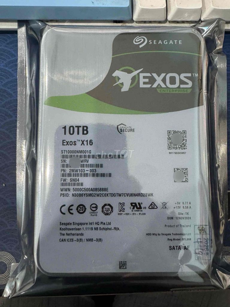 Ổ cứng HDD Seagate Exos X16 10TB. Mua bán Linh kiện (RAM, Card...) tại Quận Bình Tân Tp Hồ Chí Minh được đăng bởi Tân Tiến Dũng hình 1